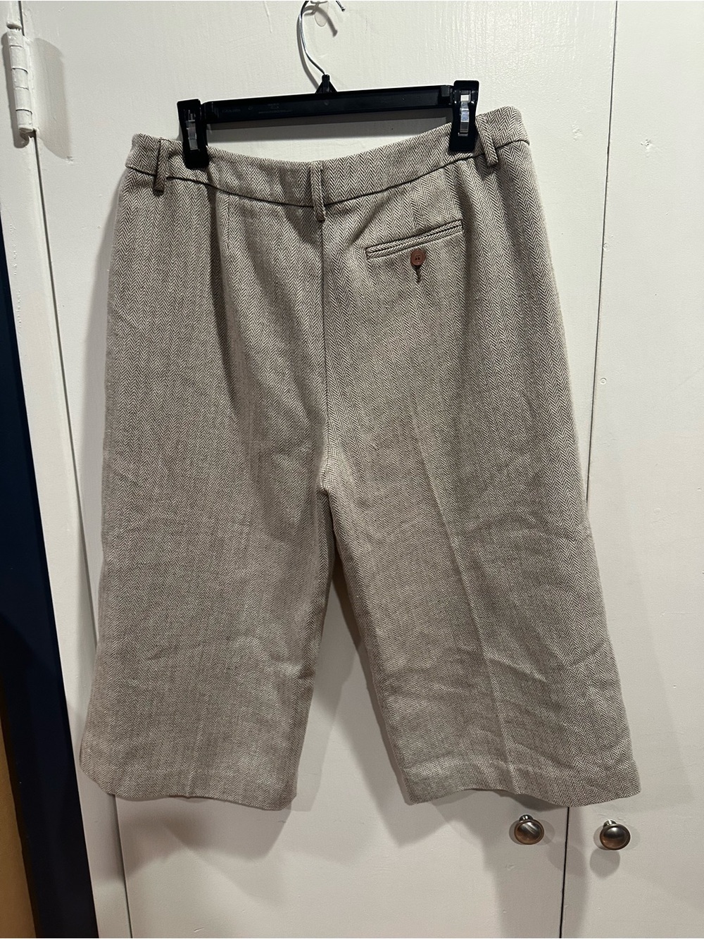 Chadwicks Beige Herringbone Bermuda Shorts - Picture 4 of 7